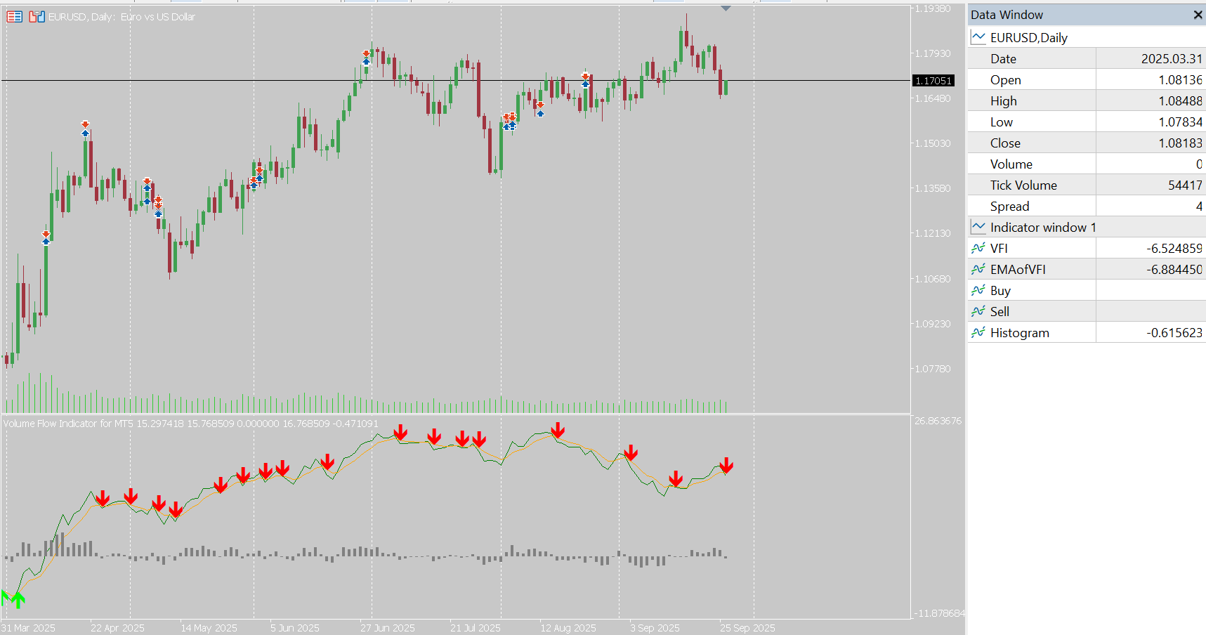 Volume Flow Indicator for MT5