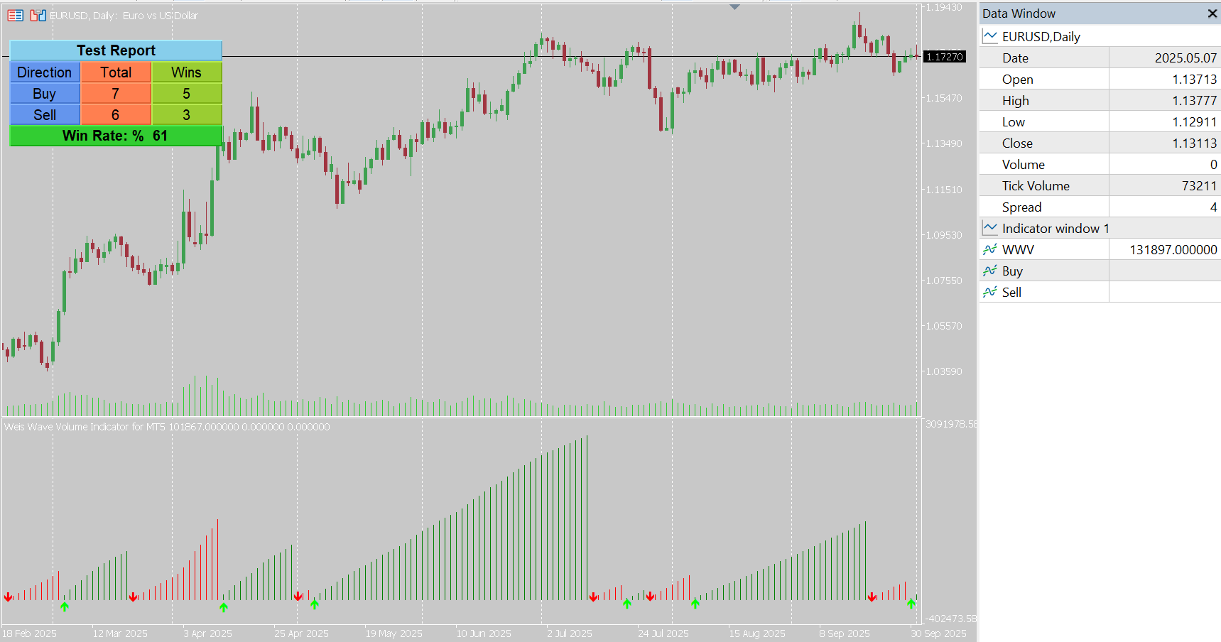 Weis Wave Volume Indicator for MT5